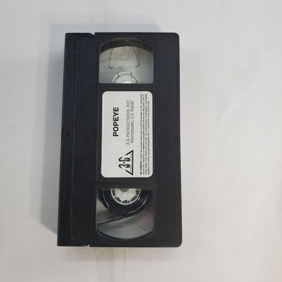 Popeye VHS Video Tape - 3-G Production - No CASE! - Picture 3 of 4
